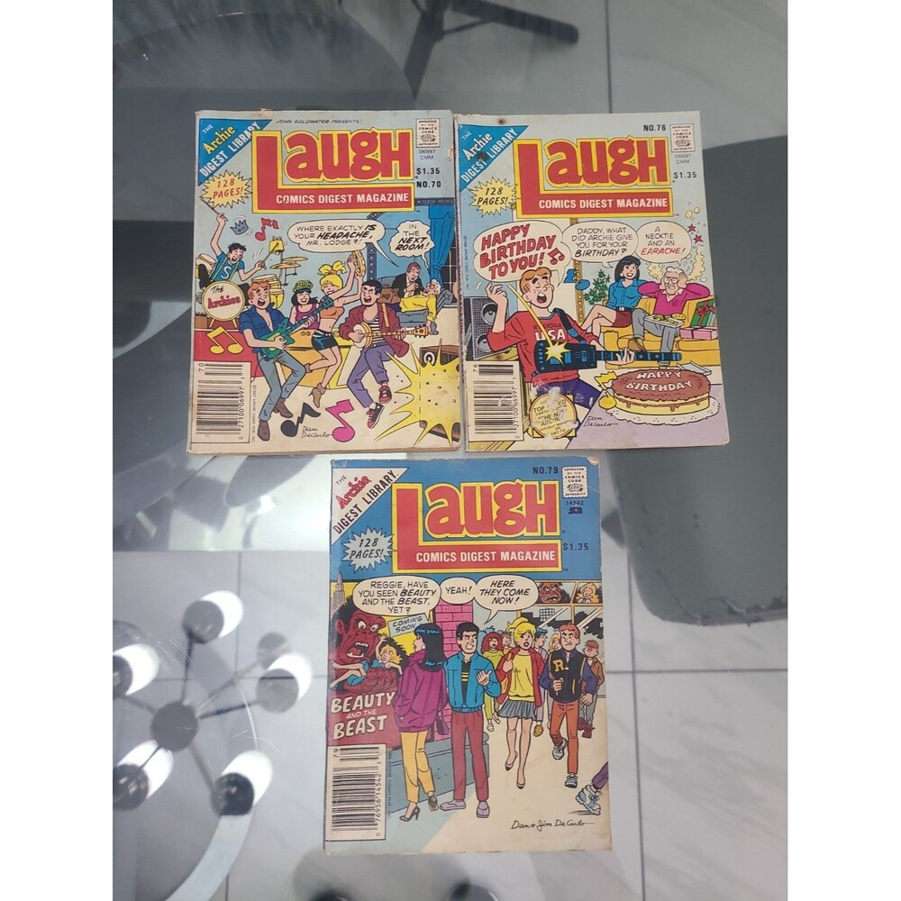 Lot of 3 Laugh Digest Magazine #70 – May 1987 • #76 – May 1988 • #79 – November